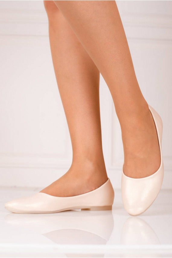 Klasikinio modelio smėlio spalvos baleriny damskie Shelovet