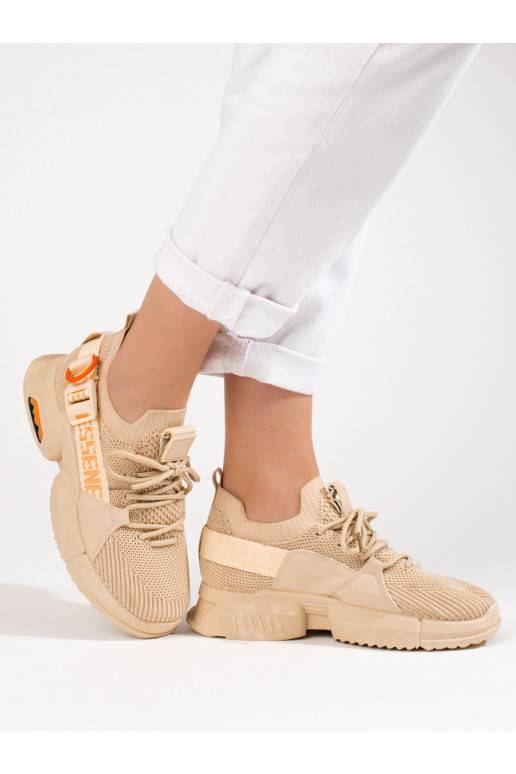 smėlio spalvos  Sneakers modelio batai Shelovet
