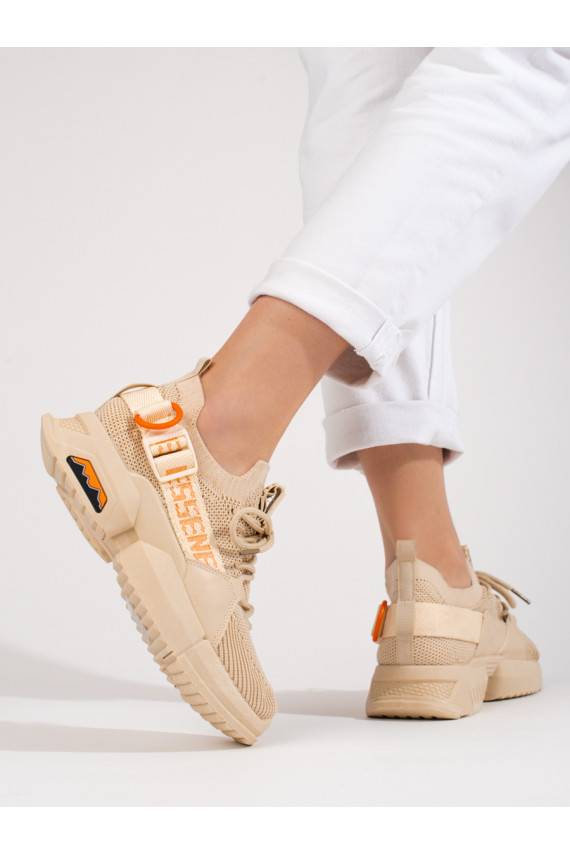 smėlio spalvos  Sneakers modelio batai Shelovet