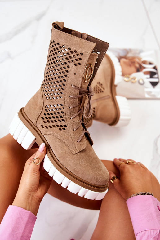   Aulinukai Nicole rudos spalvos 2706