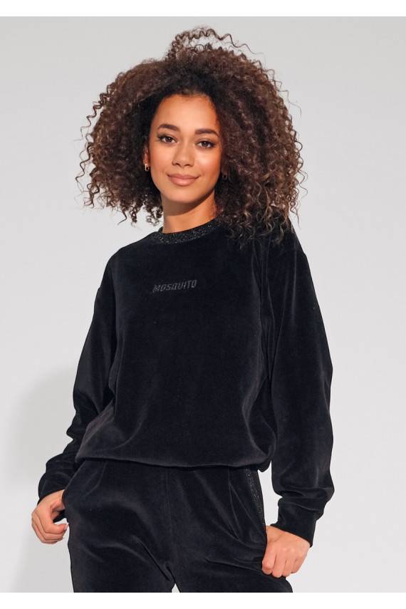 Fabi - veliūrinis džemperis juodos spalvos