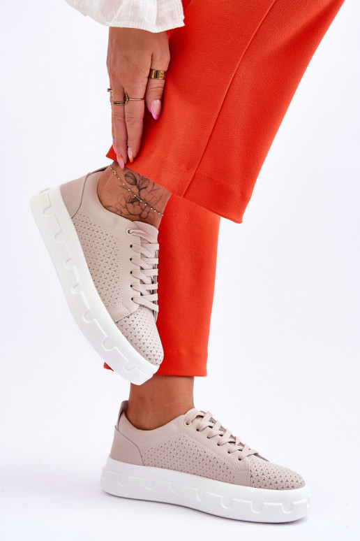   sportiniai bateliai su platforma smėlio spalvos Montigo