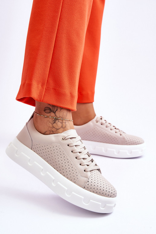   sportiniai bateliai su platforma smėlio spalvos Montigo