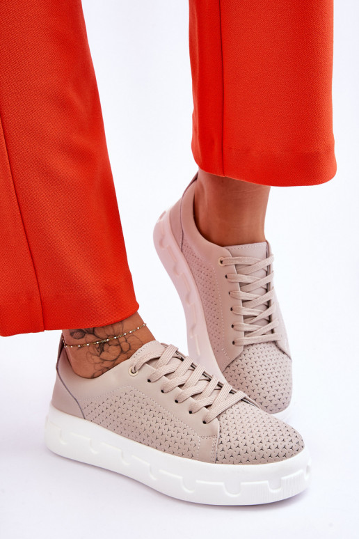   sportiniai bateliai su platforma smėlio spalvos Montigo