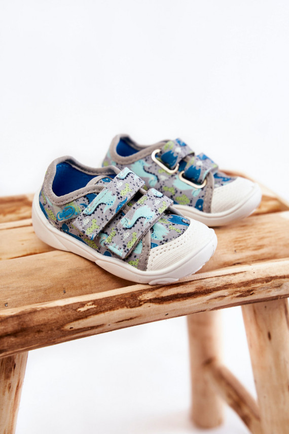 Vaikiški Sportbačiai Dinozaury Befado 907P156 pilkos spalvos