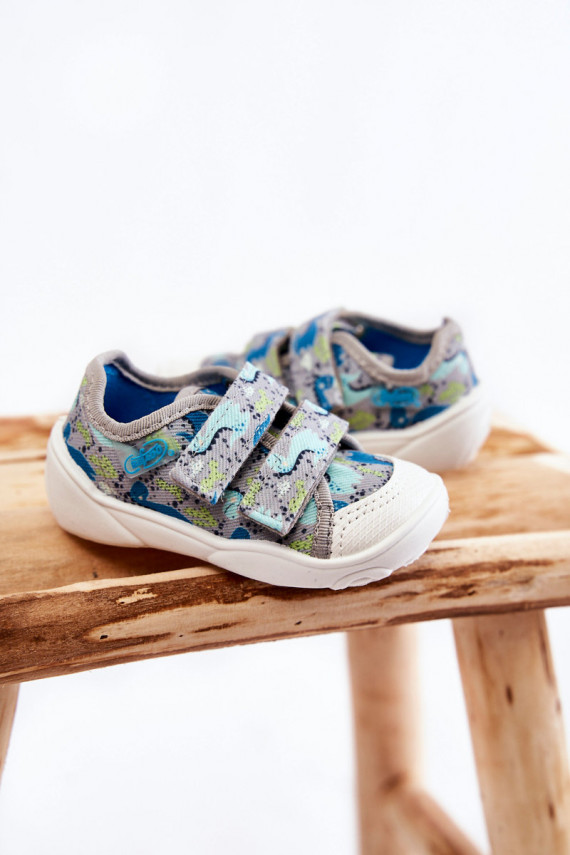 Vaikiški Sportbačiai Dinozaury Befado 907P156 pilkos spalvos