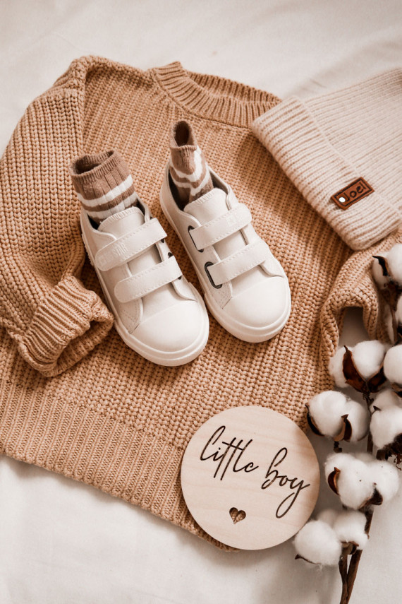 Vaikiški   laisvalaikio batai su lipniais užsegimais BIG STAR KK374093 baltos spalvos