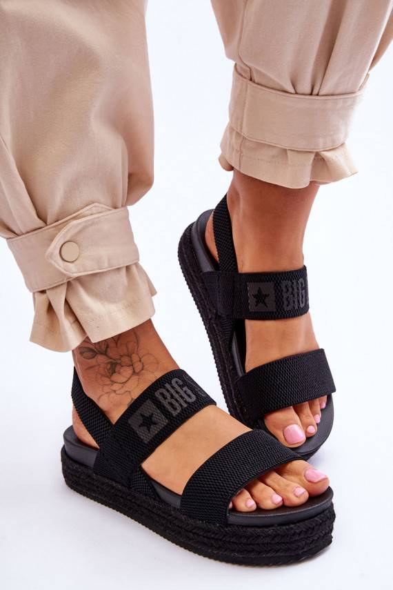 Moteriškos basutės Įsispiriamo modelio Big Star LL274856 juodos spalvos