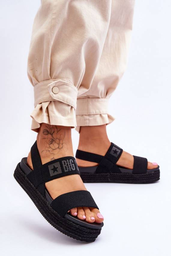 Moteriškos basutės Įsispiriamo modelio Big Star LL274856 juodos spalvos