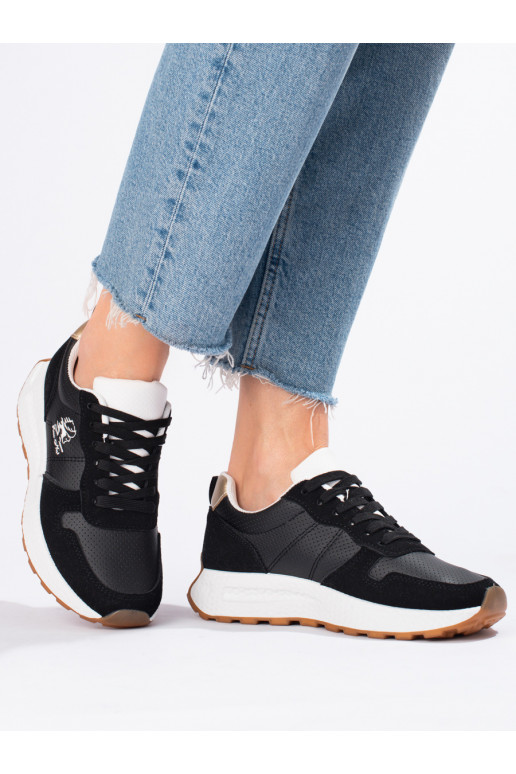 Sneakers modelio batai su masyviu kulnu Potocki juodos spalvos