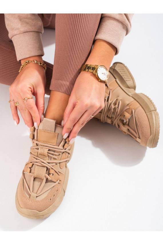 smėlio spalvos Sneakers modelio batai Shelovet 