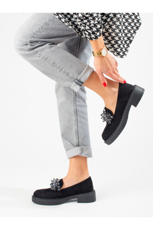   iš zomšos mokasinai Potocki juodos spalvos