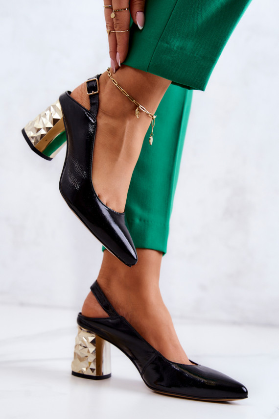   Bateliai su kulniukais  05427-01 juodos spalvos