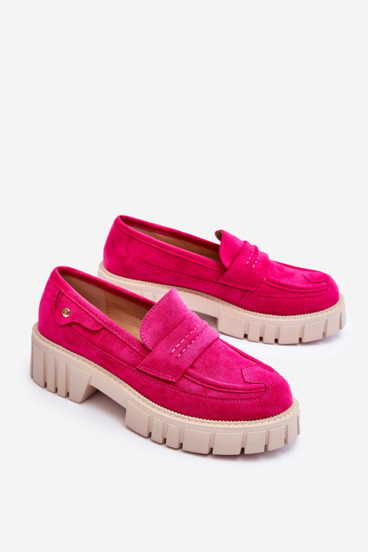   iš zomšos Įsispiriamo modelio batai rožinės spalvos Fiorell
