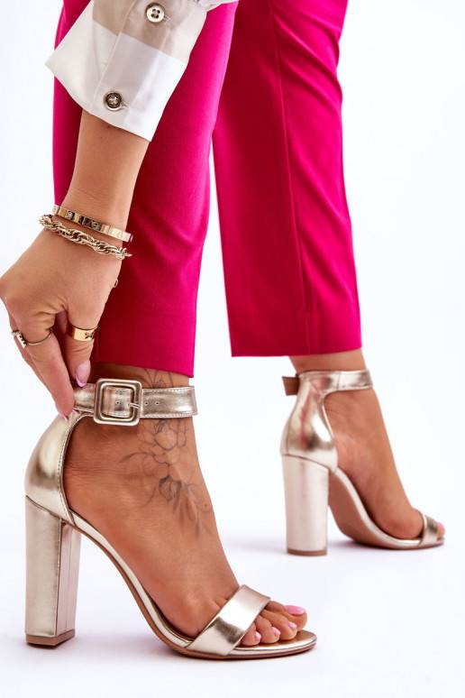 sandalai su kulniukais aukso spalvos Georgina