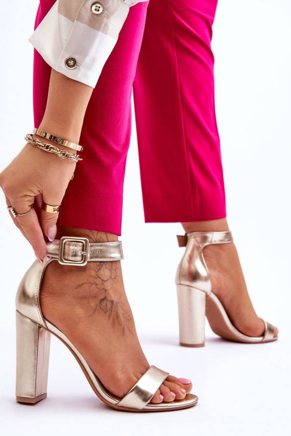 sandalai su kulniukais aukso spalvos Georgina