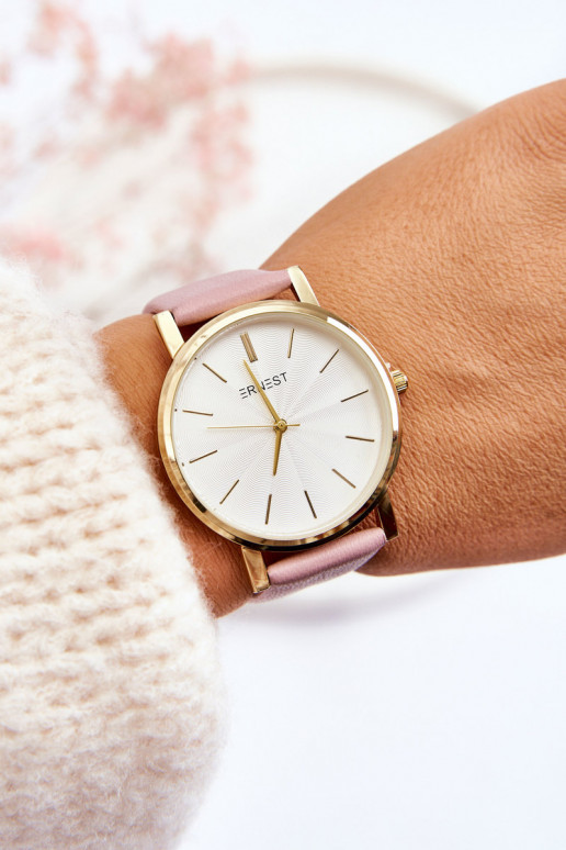 Moteriškas laikrodis  Ernest rožinė Vega