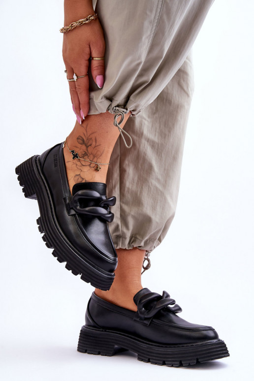   Mokasinai batai Big Star LL274580 juodos spalvos