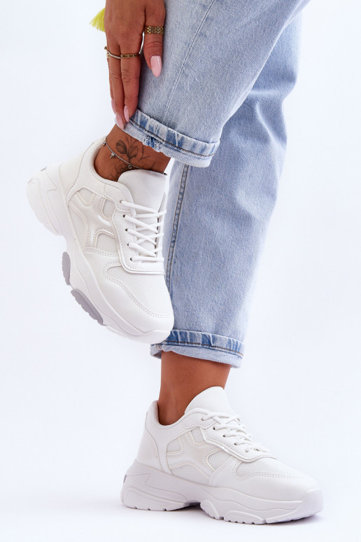   Sneakers modelio batai su raišteliais baltos spalvos Cortes