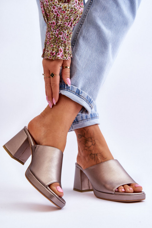 Madingos šlepetės su kulniukais Sergio Leone KL322 