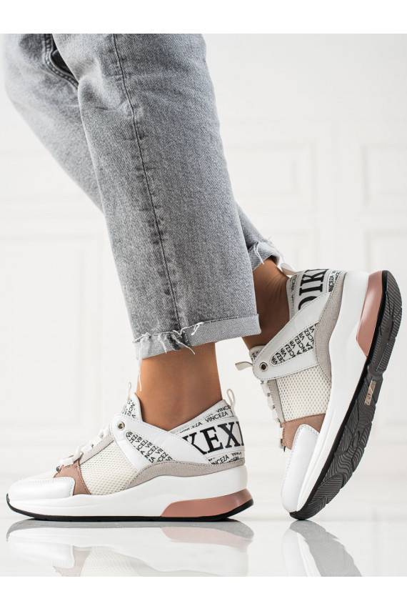 Moteriški laisvalaikio batai Vinceza baltos spalvos