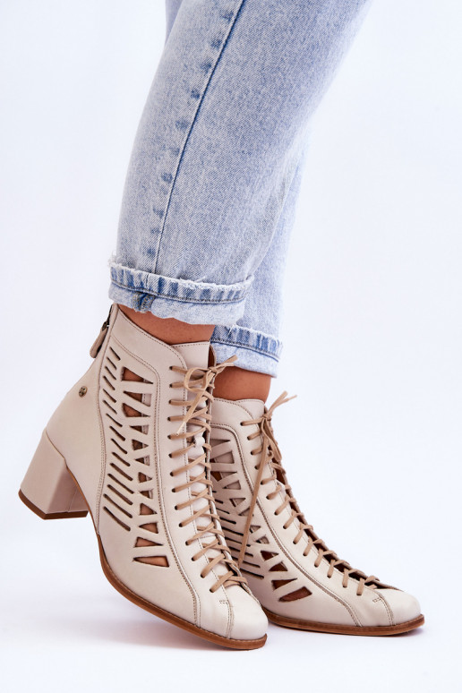   Ažūriniai aulinukai  05508-22 dramblio kaulo spalvos