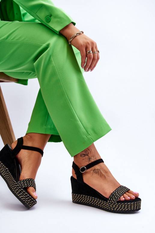 Klasikinio modelio   Platforminės basutės juodos spalvos Malmo