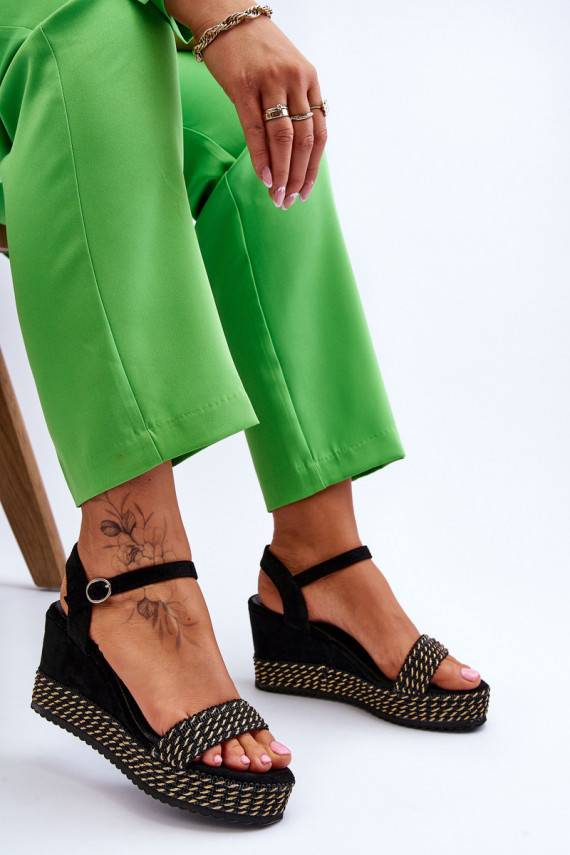 Klasikinio modelio   Platforminės basutės juodos spalvos Malmo