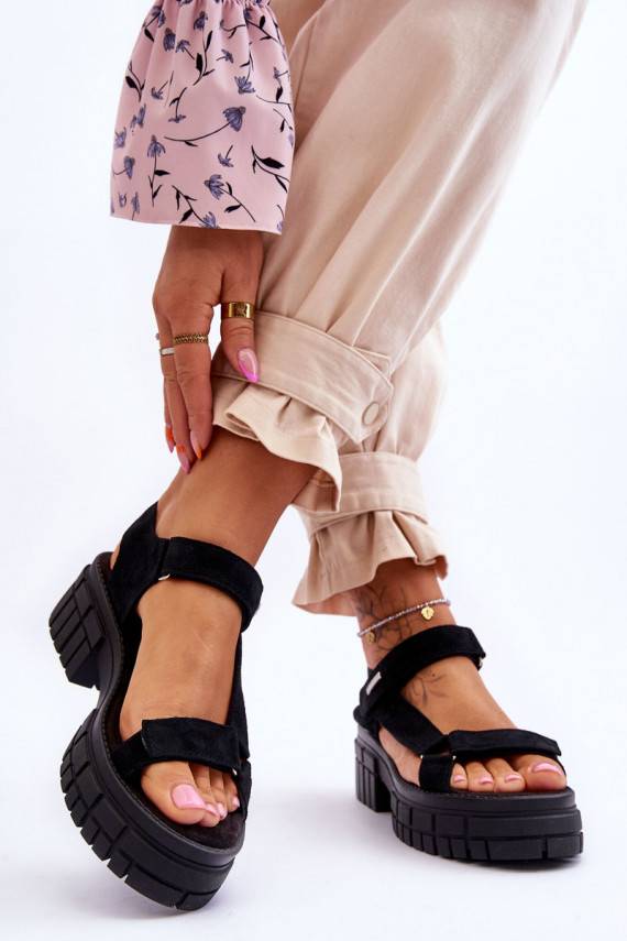   Zomšinės basutės Big Star LL276035 juodos spalvos