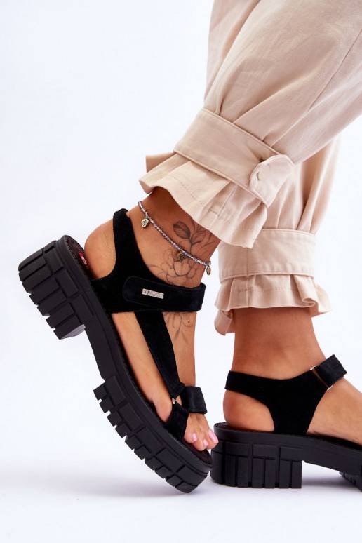   Zomšinės basutės Big Star LL276035 juodos spalvos