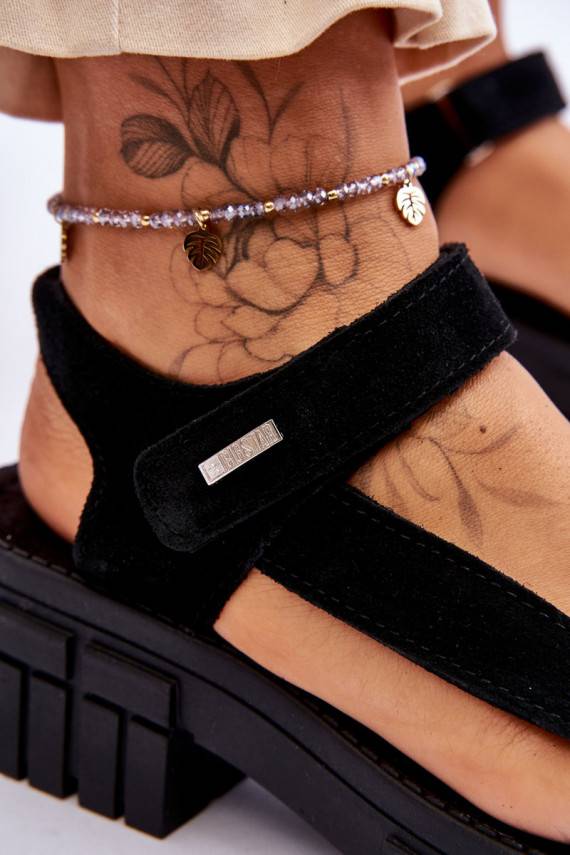   Zomšinės basutės Big Star LL276035 juodos spalvos