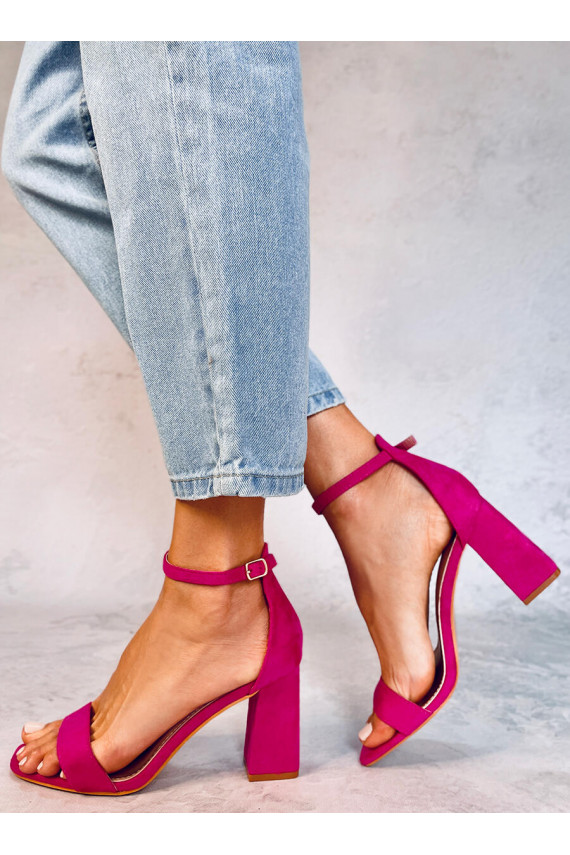 sandalai ant kulno AISHA rožinės spalvos