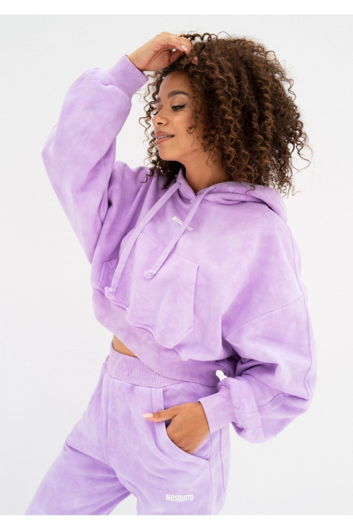 Raffy -  trumpas violetinės spalvos megztinis 
