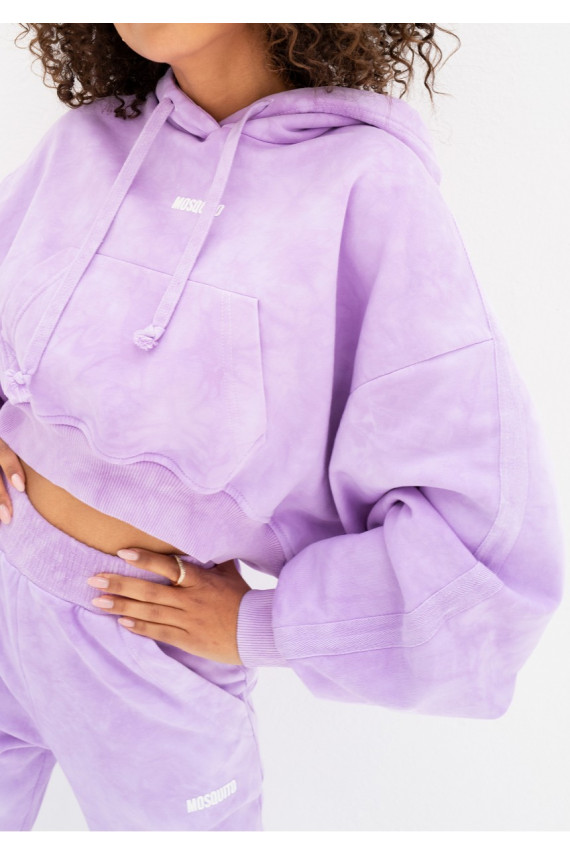 Raffy -  trumpas violetinės spalvos megztinis 