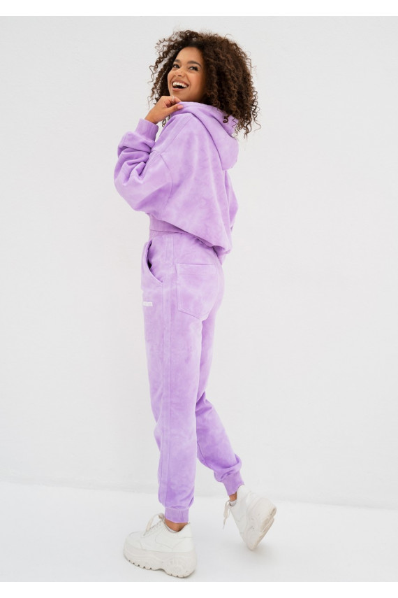 Raffy -  trumpas violetinės spalvos megztinis 