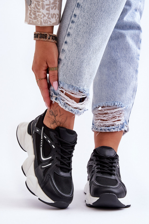 Moteriški sportiniai bateliai, sportbačiai juodos spalvos Feluci