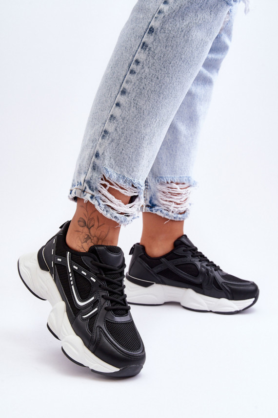 Moteriški sportiniai bateliai, sportbačiai juodos spalvos Feluci