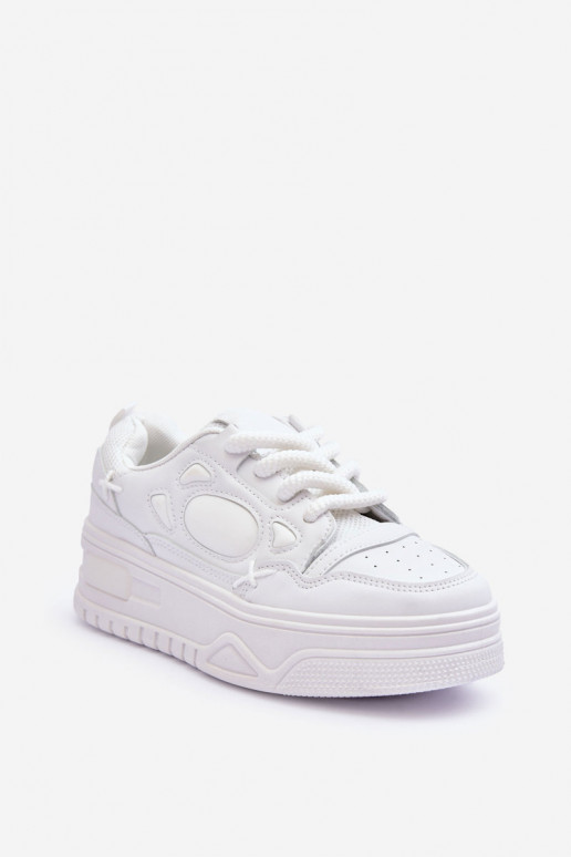 Sneakers modelio batai   su platforma baltos spalvos Finos