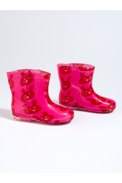 Vaikiški rožinės spalvos guminiai batai  Shelovet