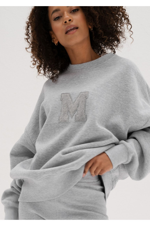 Vibe - pilkos spalvos Oversize džemperis