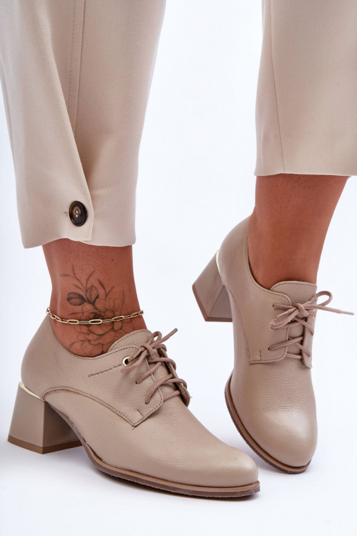   batai   su kulniukais smėlio spalvos Keria