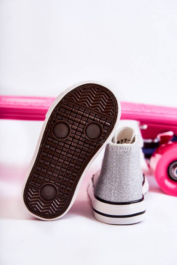 Vakiški sportbačiai su auliuku sidabro spalvos Catrina