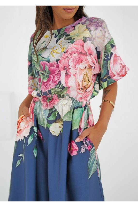 Greta - MIDI ilgio suknelė su raštais