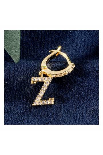 Auksiniai auskarai raidė  su KST1683Z 2