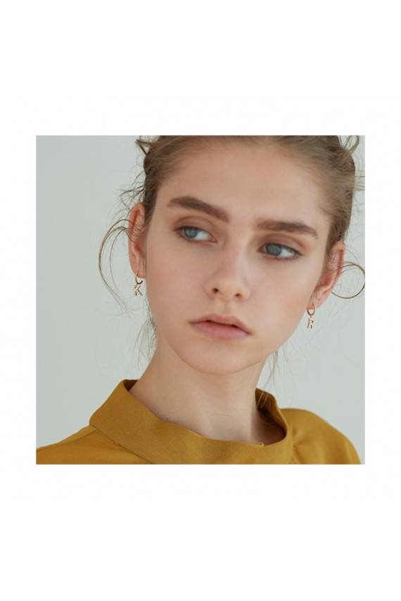 Auksiniai auskarai raidė  su KST1683Z