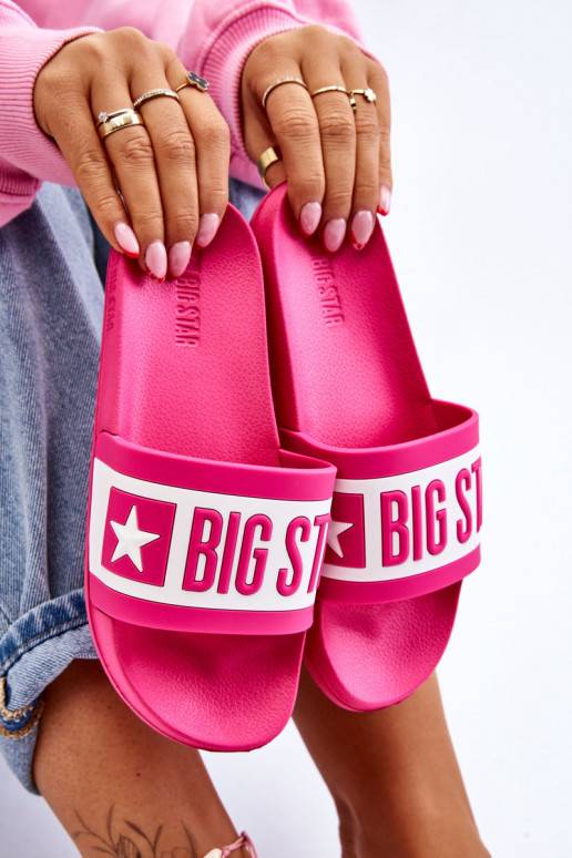   Klasikinio modelio Šlepetės Big Star LL274741 rožinės spalvos