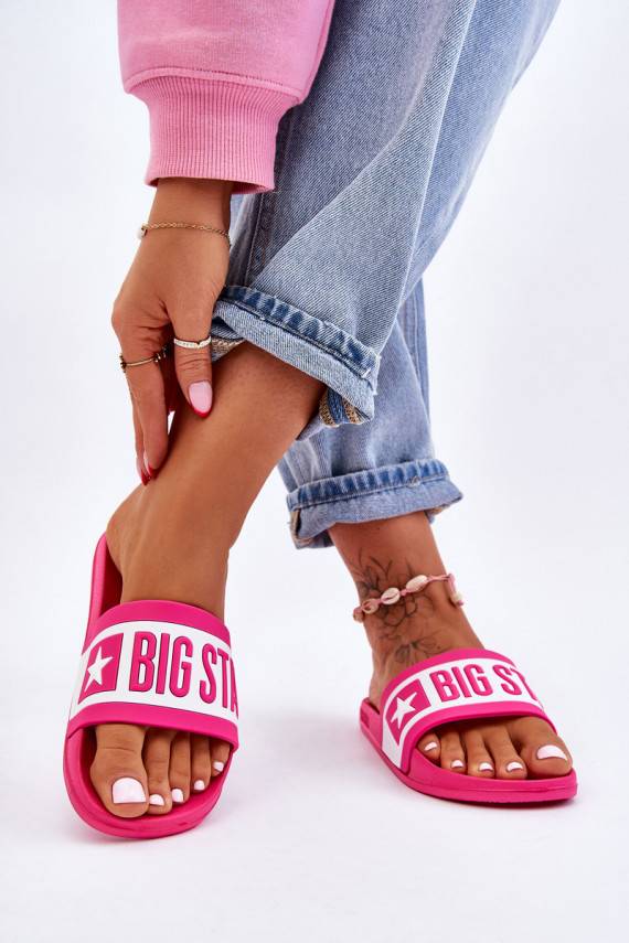   Klasikinio modelio Šlepetės Big Star LL274741 rožinės spalvos