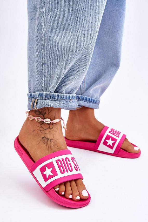   Klasikinio modelio Šlepetės Big Star LL274741 rožinės spalvos