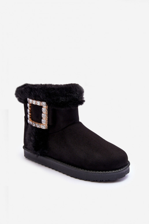 sniego batai pašiltinti su sagtimis juodos spalvos Dulca