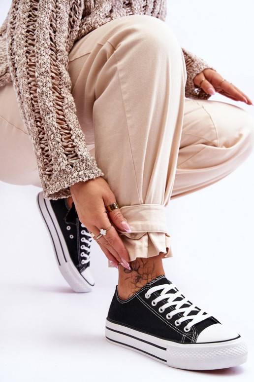 Moteriški batai su platforma juodos spalvos Ember